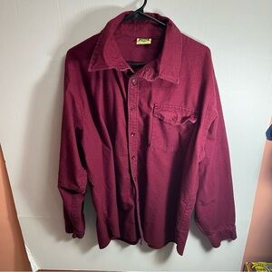 Vintage Chamois Button Down Shirt Men’s Xl Red